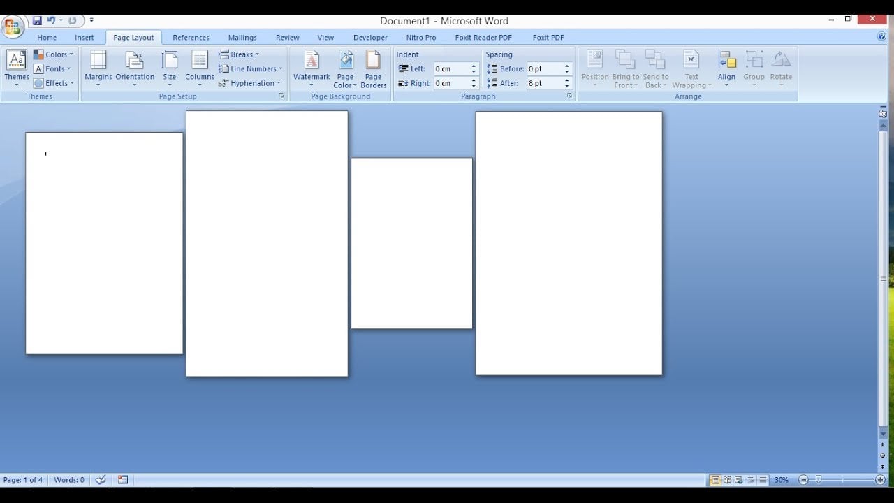 Change Page Size - Ms word