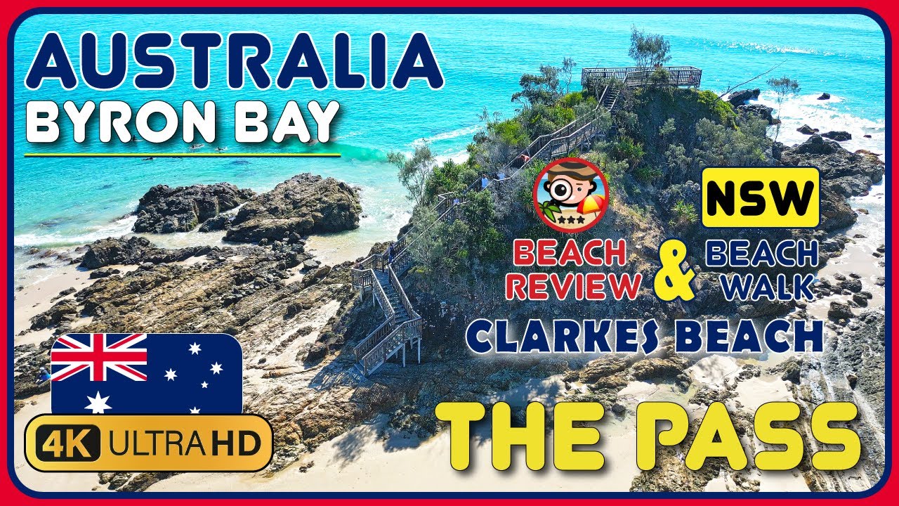 Clarkes Beach Byron Bay The Pass 🇦🇺🦘 (Very unique beach!) 4k Walking Tour / Beach Walk & Review