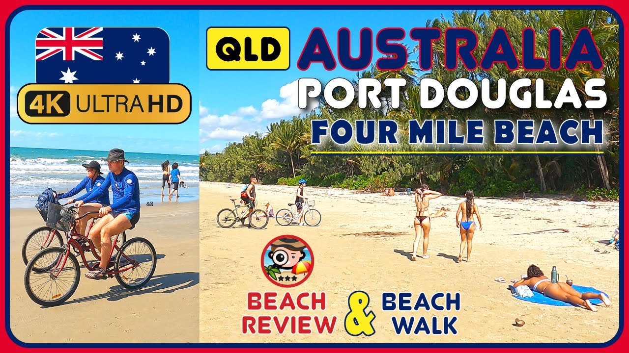 Four Mile Beach Port Douglas Queensland 🇦🇺🦘 (Best 🏖️ in FNQ!) 4k Walking Tour / Beach Walk & Review