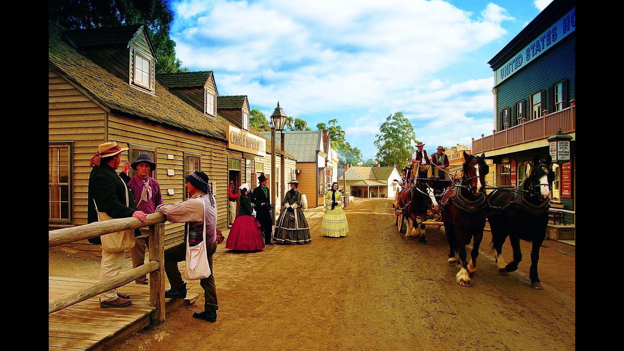 Sovereign Hill, Gold rush City, Ballarat, Australia 4K