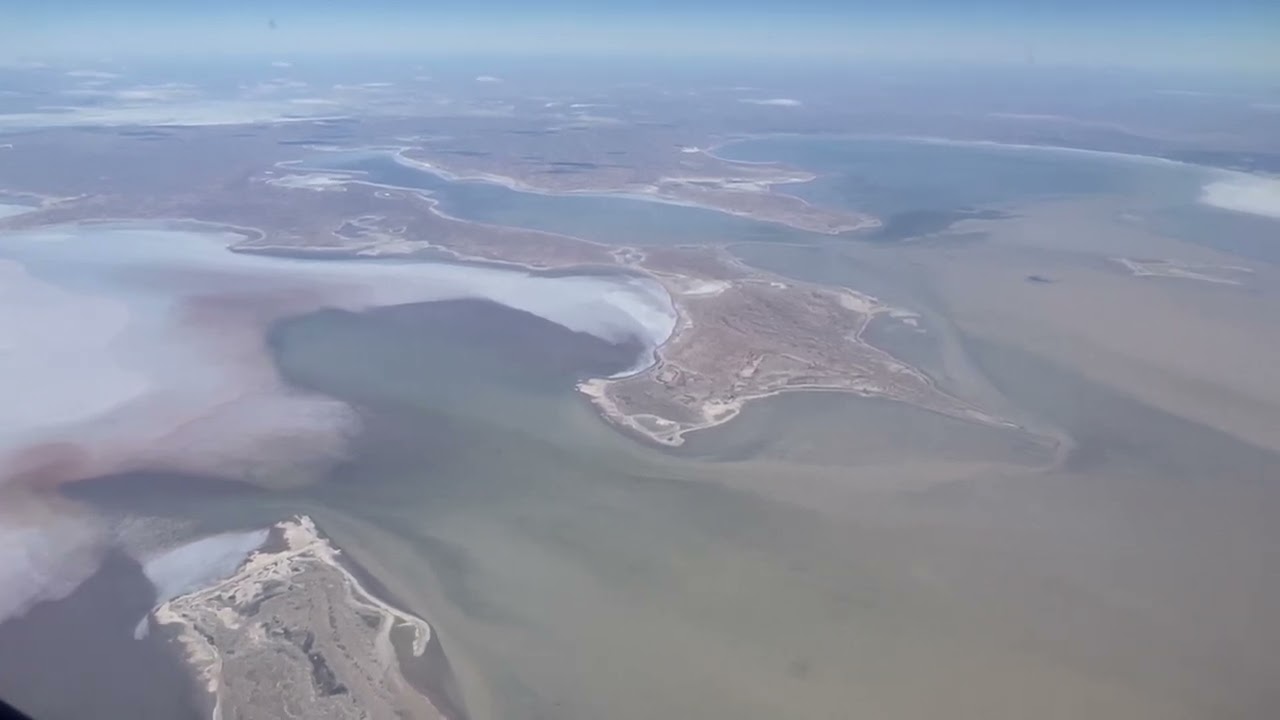 Stunning aerial views of Lake Eyre