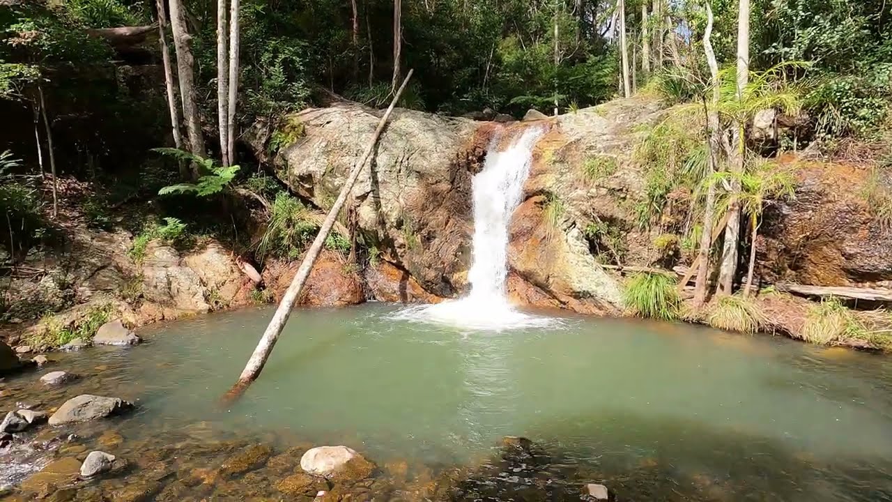Infinity Pool on top of a mountain looking into the valley of Scenic Rim Queensland