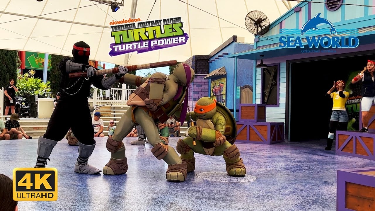 Teenage Mutant Ninja Turtles Show at Sea World, Gold Coast 2021 New [4K]