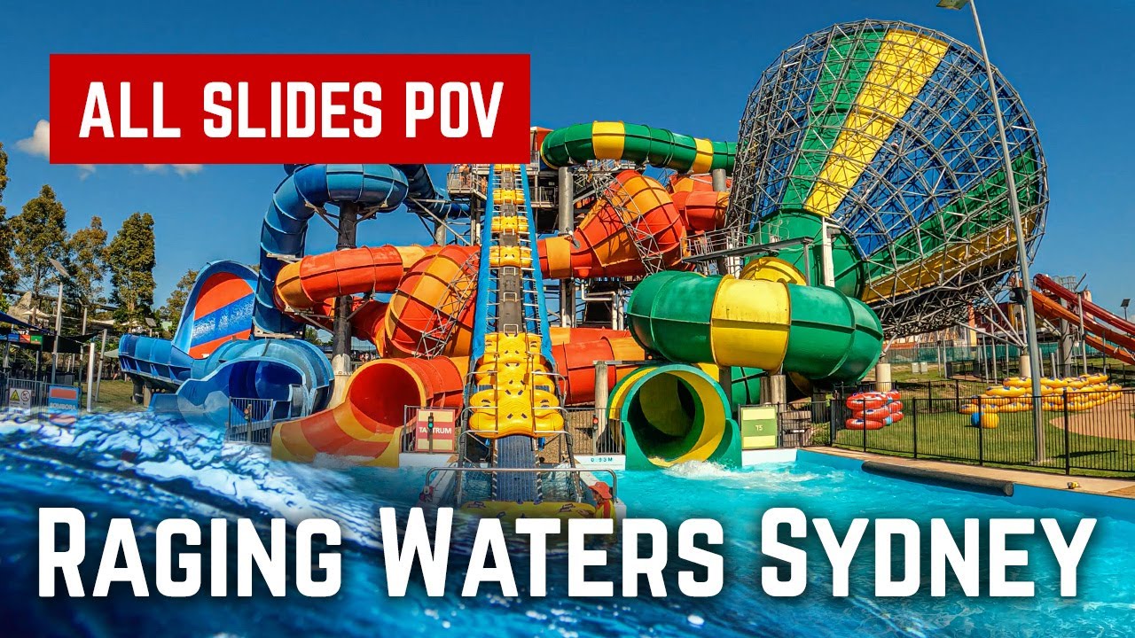 Raging Waters Sydney - All Water Slides 2023 POV!
