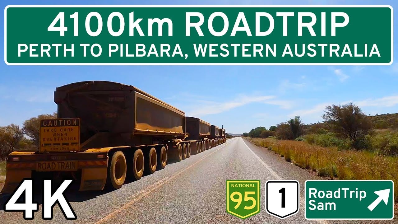 Driving though Outback Western Australia - Perth / Pilbara / Gascoyne / Mid West - [4K] 🇦🇺