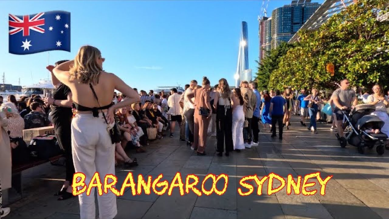 [4K Sydney🇦🇺 Walk]Best Restaurants In Barangaroo Right Now//King street wharf //Wynyard Station