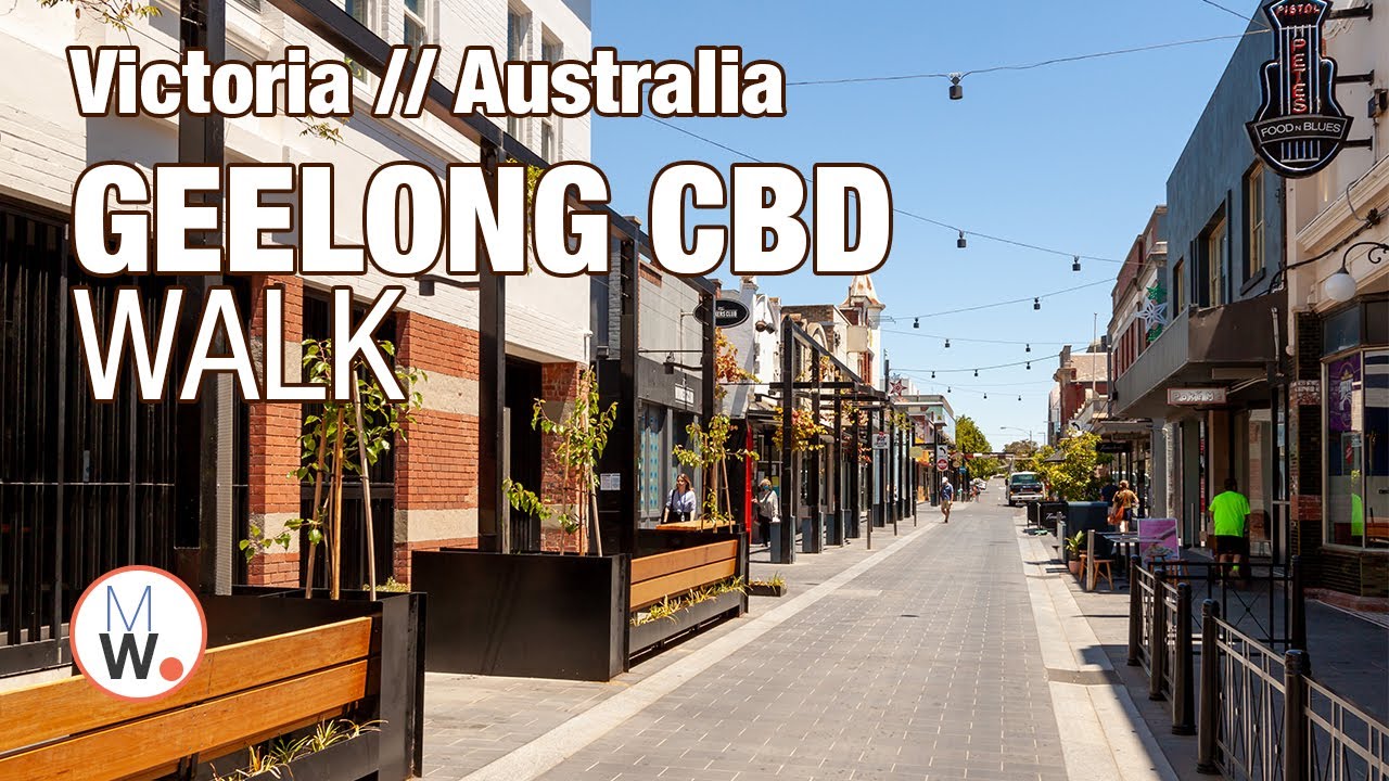Geelong CBD Walk: Regional Victoria🚶&zwj;♀️【4k】