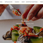 Chef preparing sushi at Sokyo restaurant.