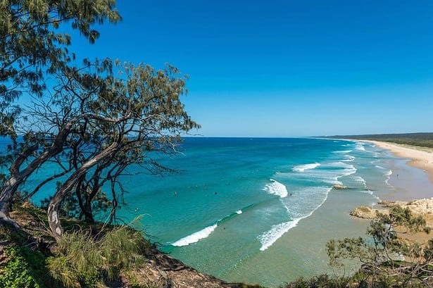 Scenic view of North Stradbroke Island coastline, Australia