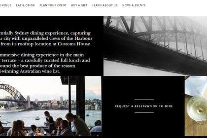 Dining with Sydney Harbour Bridge view