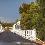 Scenic Rawsonville Bridge, Macquarie River, near Dubbo, NSW.