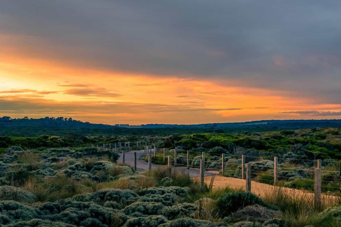 Sunset at Port Campbell National Park with scenic sky