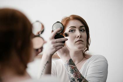 Girl doing makeup