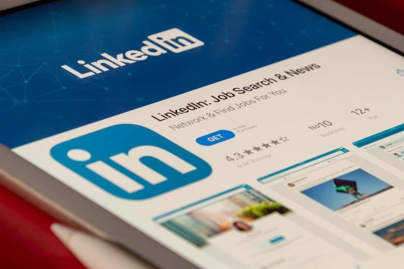 LinkedIn profile on tablet screen for customization guide.