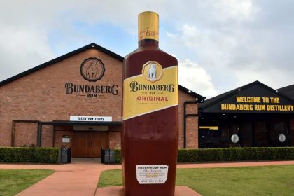 Giant Bundy Bottle at Bundaberg Rum Distillery, Australia.