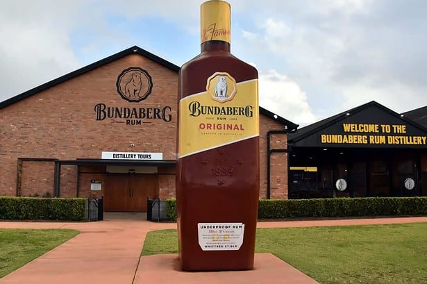 Giant Bundy Bottle at Bundaberg Rum Distillery, Australia.
