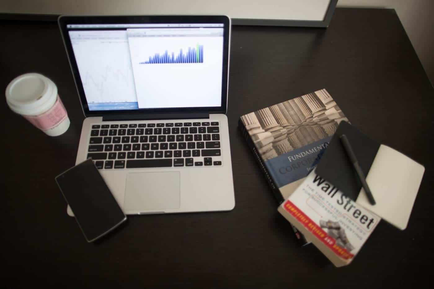 books business charts coffee