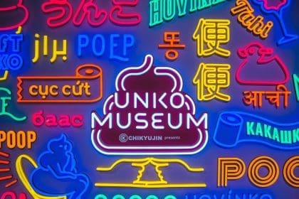 Colorful Unko Museum Neon Sign Display