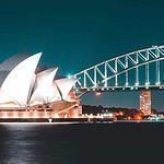 Sydney Opera House and Harbour Bridge at Night