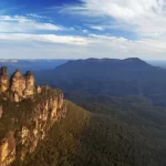 Three Sisters rock formation in the Blue Mountains, Australia.