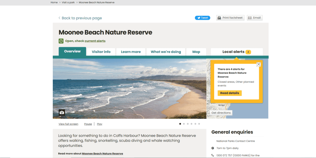 Welcome to Moonee Beach in Coffs Harbour