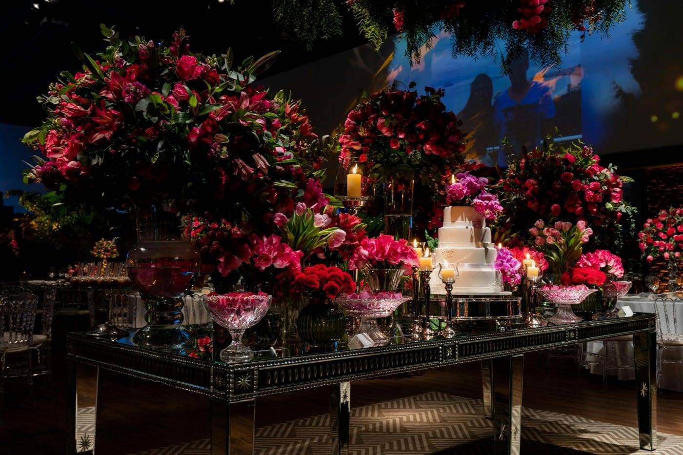 Luxurious Evening Wedding Reception Decorations