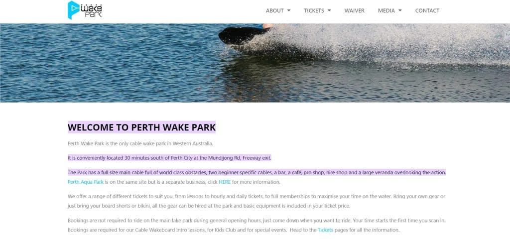 Perth Wake Park 